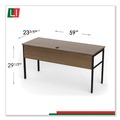 Office Desks & Workstations | Linea Italia LITUR601NW Urban Series 59 in. x 23.75 in. x 29.5 in. Workstation - Natural Walnut image number 9