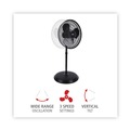 Alera | Alera ALEFANP16B 120V 0.37 Amp 3-Speed 16 in. Pedestal Stand Fan - Black image number 3