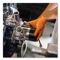 Disposable Gloves | Ammex GWON44100 8 mil Heavy-Duty Industrial Powder-Free Nitrile Gloves - Medium, Orange (1000/Carton) image number 4