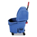 Mop Buckets | Rubbermaid Commercial FG757888BLUE WaveBrake 2.0 35 qt. Down-Press Plastic Bucket/Wringer Combos - Blue image number 1