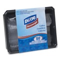 Cutlery | Dixie CH0180DX7 Cutlery Keeper Tray with Plastic Forks/Knives/Spoons - Clear (180/Box) image number 1