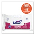 Cleaning & Disinfecting Wipes | PURELL 9371-12 7.4 in. x 9 in. 1-Ply Foodservice Surface Sanitizing Wipes - Fragrance-Free/White (12/Carton) image number 3