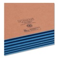 File Folders | Smead 73689 Fully Lined 6.5 in. High Gussets 5.25 in. Expansion Letter Size Redrope Drop-Front End Tab File Pockets - Blue (10/Box) image number 4