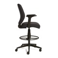 Office Chairs | Alera ALEWX4614 27.95 in. to 33.66 in. Seat Height Supports Up to 275 lbs. Fabric Wessex Drafting Stool - Black image number 2