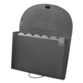 Back to School Sale | C-Line 48301 1.63 in. Expansion 7 Sections Cord/Hook Closure 1/6-Cut Tabs Letter Size Expanding Files - Smoke image number 1