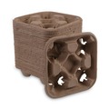 Cups and Lids | Boardwalk BWK4CUPCARRIER Four Cup Carrier Tray for 8 - 32 oz. Cups - Kraft (300/Carton) image number 0