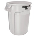 Trash & Waste Bins | Rubbermaid Commercial FG261000WHT 10 gal. Vented Round Plastic Brute Container - White image number 0