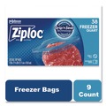 Food Service | Ziploc 351177 6.97 in. x 7.7 in. 32 oz. Zipper Freezer Bags - Clear (38 Bags/Box, 9 Boxes/Carton) image number 7
