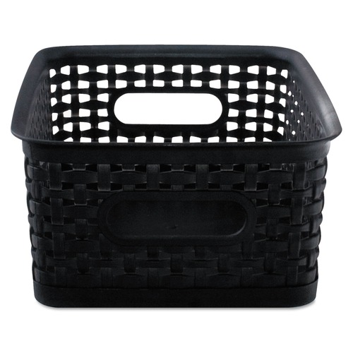 Boxes & Bins | Advantus 40326 9.88 in. x 7.38 in. x 4 in. Weave Bins - Black (3/Pack) image number 0