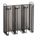 Desktop Organizers | Safco 3292BL 12.75 in. x 4.5 in. x 13.25 in. 3 Compartments Steel Mesh Onyx Breakroom Organizers - Black image number 4