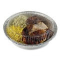 Food Trays, Containers, and Lids | Boardwalk BWKROUND9CLID 9 in. Plastic Dome Lids for Aluminum Round To-Go Containers - Clear (500/Carton) image number 3