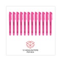 Highlighters | Universal UNV08855 Fluorescent Ink Chisel Tip Pocket Highlighters - Pink (1 Dozen) image number 6