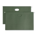 File Folders | Smead 64320 3.5 in. Capacity 1 Section Legal Size Hanging Pockets with Full-Height Gusset - Standard Green (10/Box) image number 0