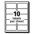 Labels | Avery 05663 2 in. x 4 in. Matte Clear Easy Peel Mailing Labels with Sure Feed Technology for Laser Printers - Clear (10/Sheet, 50 Sheets/Box) image number 1