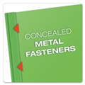 Report Covers & Pocket Folders | Oxford 55807EE 3 Fastener 1/2 in. Capacity Clear Front Report Covers - Green (25/Box) image number 2