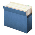 File Folders | Smead 73235 5.25 in. Expansion Colored File Pockets - Letter Size/Blue image number 2