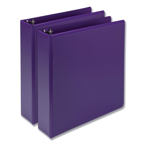 Binders | Samsill U86608 11 in. x 8.5 in. 3 Rings 2 in. Capacity Earth’s Choice Plant-Based Durable Fashion View Binder - Purple (2/Pack) image number 0