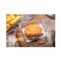 Food Service | Pactiv Corp. TEHL5X416 EarthChoice 5.38 x 4.5 x 2.63 16 oz Plastic Tamper Evident Recycled Hinged Lid Deli Container - Clear (304/Carton) image number 3