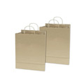 Food Service | Cosco 091565 10 in. x 4.5 in. x 13 in. Natural Twisted-Paper Handles Premium Shopping Bag - Brown (50/Box) image number 1