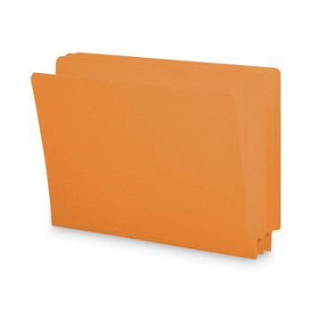 Smead 25510 0.75 in. Expansion Shelf-Master Reinforced End Tab Colored Folders - Letter Size/Orange (100/Box)