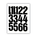 Arts & Crafts Supplies | Chartpak 01193 4 in. H Self Adhesive Press-On Vinyl Numbers - Black (23/Pack) image number 1