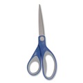 Arts & Crafts Supplies | Westcott 15554 8 in. Long 3.25 in. Cut Length KleenEarth Soft Handle Scissors - Straight Blue/Gray Handle image number 1