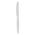 Cutlery | Boardwalk BWKKNIFEWHPSIW Heavyweight Wrapped Polystyrene Knife Cutlery - White (1000/Carton) image number 1