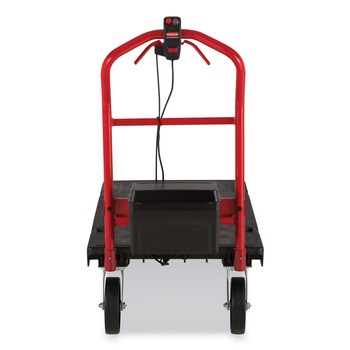 Rubbermaid Commercial 2173663 0.5 mph to 3 mph DC Motor 60 V Lithium-Ion Battery Motorized Kit for 24 in. x 48 in. Platform Trucks - Medium Black/Red
