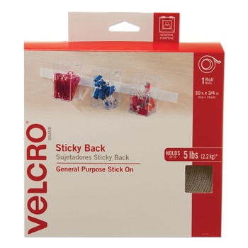  | Velcro 91138 0.75 in. x 30 ft. Sticky-Back Fasteners - White
