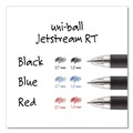 Pens | uni-ball 73834 Jetstream 1 mm Retractable Hybrid Gel Pen - Red Ink/Black/Silver/Red Barrel/Bold (1-Dozen) image number 3