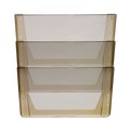 Wall Files | Storex 70246U06C 3 Sections Letter Size 13 in. x 4 in. x 14 in. Wall File - Smoke (3/Pack) image number 3