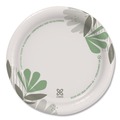  | Dixie UX7WS Pathways Soak-Proof Shield WiseSize 6.88 in. Paper Plates - Green/Burgundy (500/Carton) image number 0