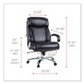 Office Chairs | Alera ALEMS4419 Maxxis Series 19.7 in. to 25 in. Seat Height Supports 500 lbs. Big/Tall Bonded Leather Chair - Black Seat/Back, Chrome Base image number 5