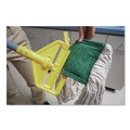 Mops | Rubbermaid Commercial FGH126000000 Invader 60 in. Aluminum Side-Gate Wet-Mop Handle - Gray/Yellow image number 3