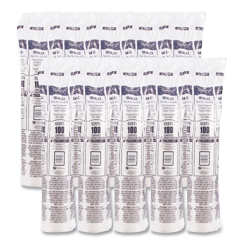  | Dart 626TS PETE Flat Straw-Slot Lids for 16 - 24 oz. Cold Cups (1000/Carton) image number 0