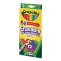 Pencils | Crayola 684412 3.3 mm 2B Erasable Color Pencil Set - Assorted Lead and Barrel Colors (12/Box) image number 2