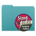 File Folders | Smead 10235 1/3-Cut Tabs Assorted Letter Size 0.75 in. Expansion Interior File Folders - Aqua (100/Box) image number 6