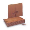 File Folders | Smead 71073 5.25 in. Expansion 1 Section Letter Size Cloth Tie Closure Redrope Expanding Wallets - Redrope image number 1