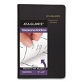 Notebooks & Pads | AT-A-GLANCE 80-011-05 (100 Sheets) 4.78 in. x 8 in. Telephone/Address Book - Black Simulated Leather image number 0