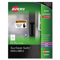 Labels | Avery 61514 Surface Safe 3.5 in. x 5 in. Inkjet/Laser Printers Removable Label Safety Signs - White (60/Pack) image number 0