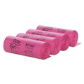 Trash Bags | Tidy Girl TG-7514P10 4 in. x 4 in. x 10 in. Feminine Hygiene Sanitary Disposal Bags - Pink/Black (600/Carton) image number 3