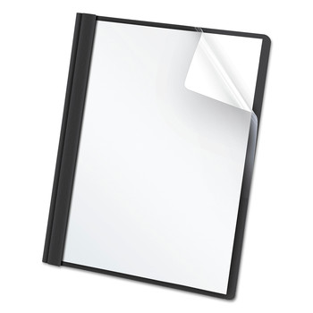 Oxford 55806EE 8.5 in. x 11 in. 0.5 in. Capacity Standard Grade Report Cover - Clear/Black (25/Box)