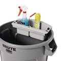 Cleaning Carts | Rubbermaid Commercial FG264900GRAY 2-Compartment 16 in. x 9 in. x 5 in. Maid Caddy - Gray image number 3