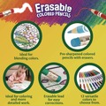 Pencils | Crayola 684412 3.3 mm 2B Erasable Color Pencil Set - Assorted Lead and Barrel Colors (12/Box) image number 3