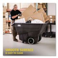 Trash Cans | Rubbermaid Commercial FG9T1300BLA 450 lbs. Capacity Rectangular Structural Foam Tilt Truck - Black image number 8