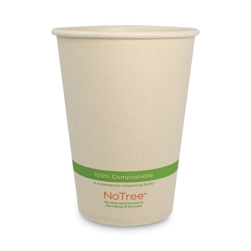 Bowls and Plates | World Centric BO-SU-32 32 oz 4.4 in. Diameter x 5.8 in. h No Tree Sugarcane Paper Bowls - Natural (500/Carton) image number 0