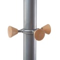 Wall Racks & Hooks | Alba PMLUX6 44.8w x 21.67d x 70.8h 6 Hanger/6 Hook Garment Rack - Silver/Wood image number 3