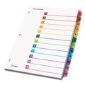 Binders | Cardinal 61218 11 x 8.5 OneStep Printable Table of Contents and 1 to 12 Dividers - White/Assorted Tabs (12/Set) image number 1