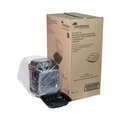 Food Trays, Containers, and Lids | Pactiv Corp. DC858100B000 38 oz 8.5 x 8.5 x 3 EarthChoice Vented Dual Color Microwavable Plastic Hinged Lid Container - Black/Clear (150/Carton) image number 0