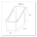 Boxes & Bins | Storex 70123E06C Small Book Bin, 1.5 gal, 4.5-in x 11.75-in x 8.5-in, Black, 6/Pack image number 2